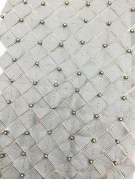 

embroiderd lace fabric Jolin-38.8802 with sequins beautiful Nigerian sequins lace fabric for party dress