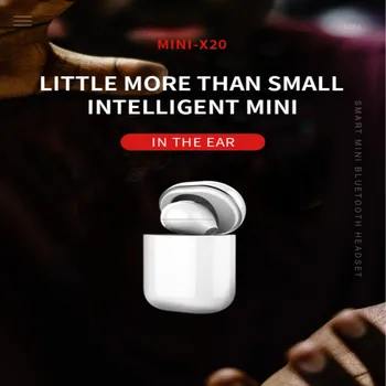 

X20 TWS Super Mini Wireless Earphone Hidden Small Bluetooth Earphone stereo Music Play Button For iphone and Android phone