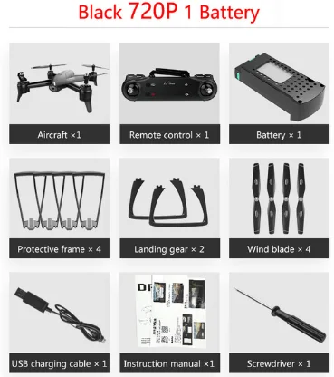 Black-720P-1Battery SG106 FN WiFi FPV RC Дрон 4K камера оптический поток 1080P HD Двойная камера воздушная видео RC Квадрокоптер самолет Квадрокоптер игрушки для детей - Цвет: Black-720P-1Battery