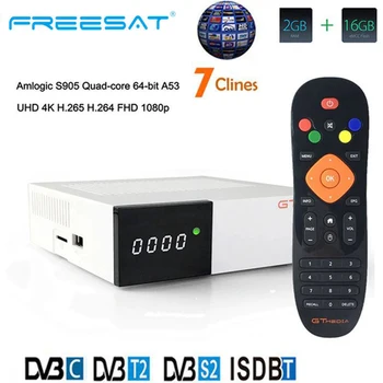 

GTMedia GTC Receptor Android 6.0 TV BOX DVB-S2 DVB-C DVB-T2 Amlogic S905D 2GB 16GB with cline Satellite TV Receiver TV Box