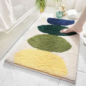 

Lovely Floor Mat Nonslip Doormat Absorb Water Flocking Toilet Pad Household Carpet Entrance Door Bedroom Living Room Kitchen Mat