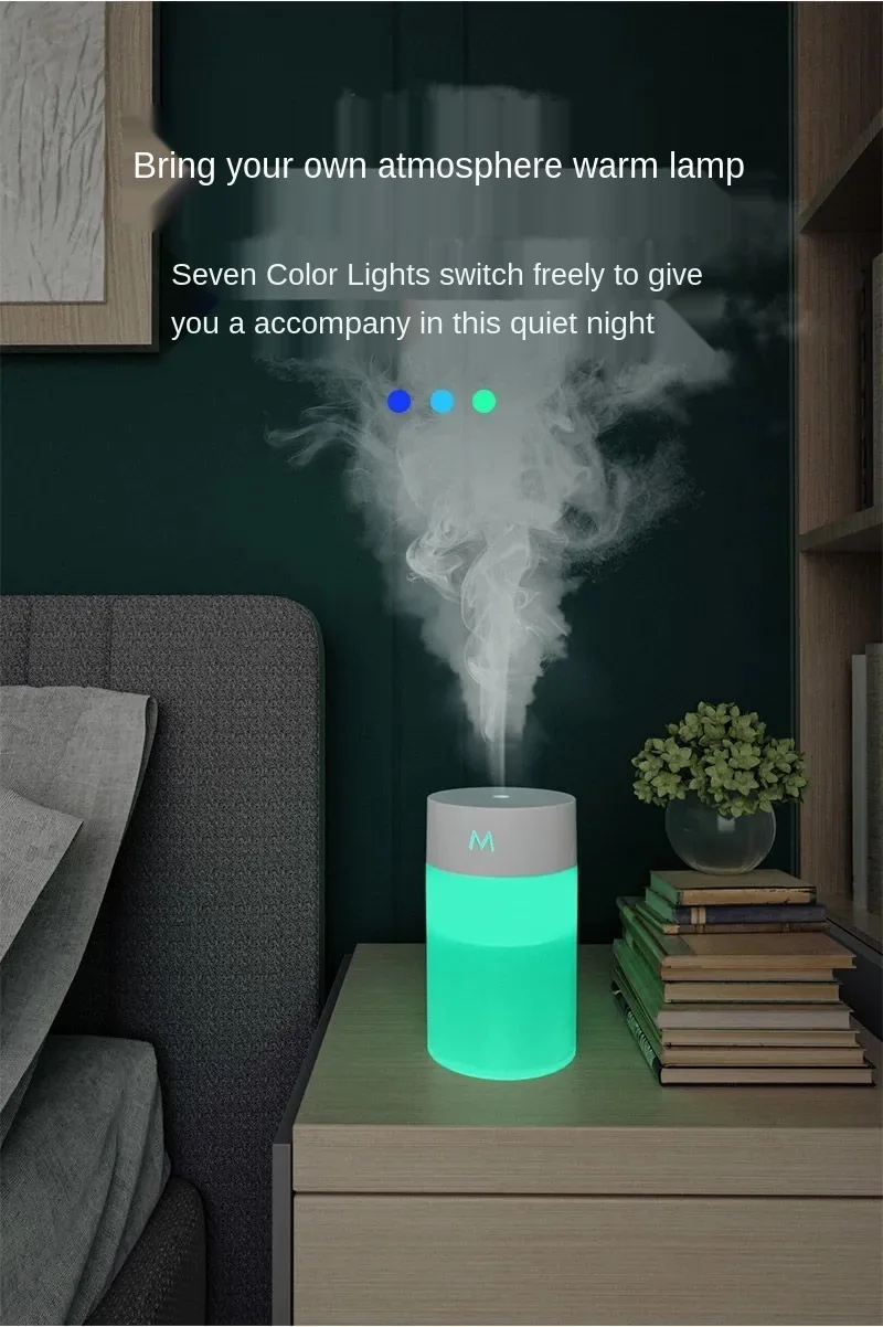 2022 260ML AirHumidifier Ultrasonic Mini Aromatherapy Diffuser Portable Sprayer USB Essential Oil Atomizer LED Lamp for Home Car