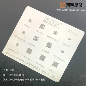 

WTR1 TIN For WFR1620 WTR1625/L WTR3905 WFR2600 WTR4905 WTR1605 WTR5975 WTR2605 BGA Stencil BGA Direct Heating Template 0.12mm