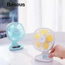 Baseus USB гаджеты высокоэффективным вентилятором серьезно Портативный Ventiladors 3-Скорость Электрический мини-вентилятор USB тихий Лето кулер 5 лезвий офисном вентилятор