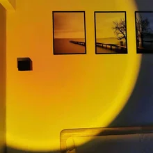 Aliexpress - USB Sunset Rainbow Projector Atmosphere LED Night Light Home Coffee Shop Bar Background Wall Decoration Sunset Projection Lamp