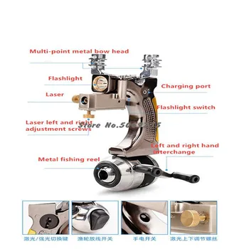 

Powerful Slingshot High Precision Laser Infrared Automatic Aiming Fish Slingshot Outdoor Laser Slingshot with Glare Flashlight