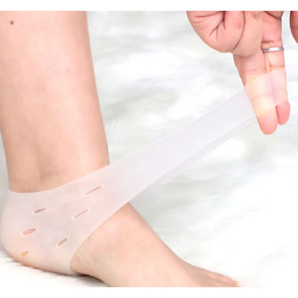 Носки гигиенические 2 шт Новые силиконовые увлажняющие Гелеобразные напяточники носки с отверстием треснутый уход за кожей ног протекторы инструмент для ухода за ногами