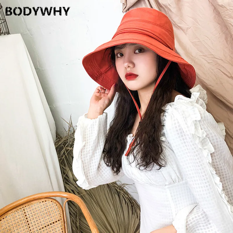 

Bucket Hat Women's Summer Big Brim College Style Sun-resistant Sun Hat Japanese-style Versatile Women's Korean-style