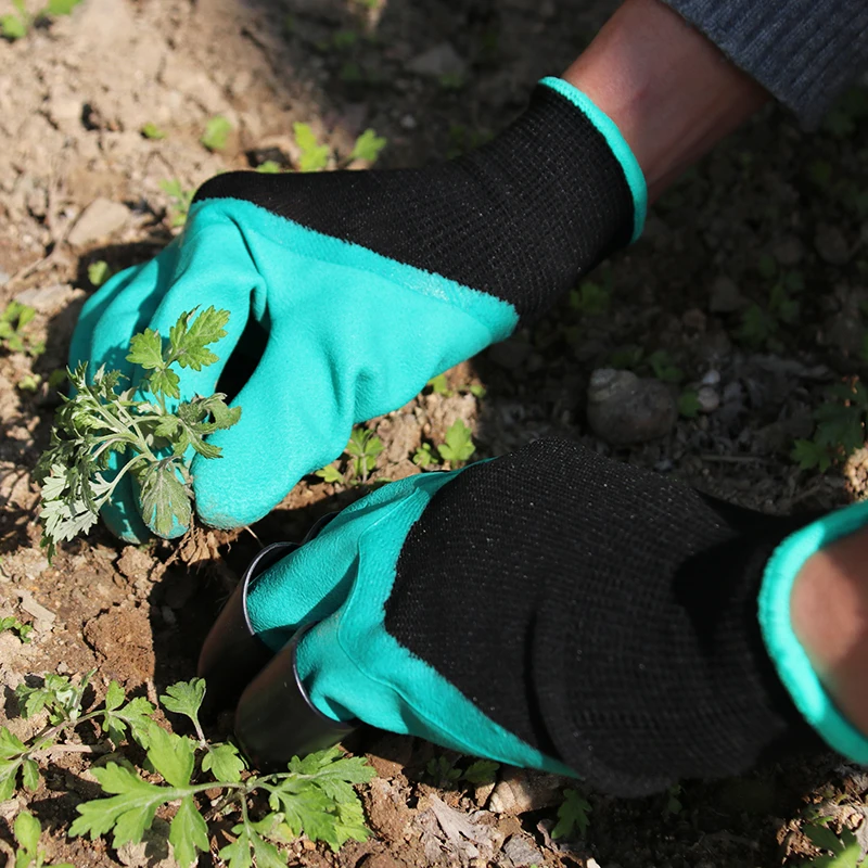 Gardening Gloves with Claws For Raking Digging Planting Waterproof And Washable 