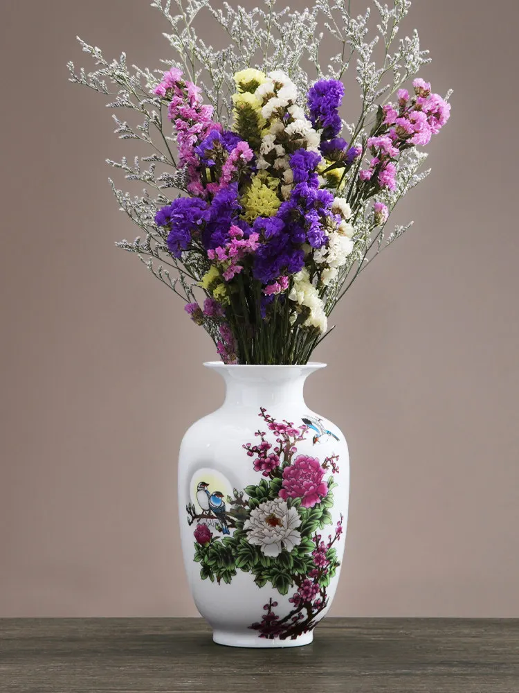 Современная Цзиндэчжэнь небольшая ваза керамические украшения для дома гостиная Цветочная композиция отель офисная мебель украшения ремесла Искусство