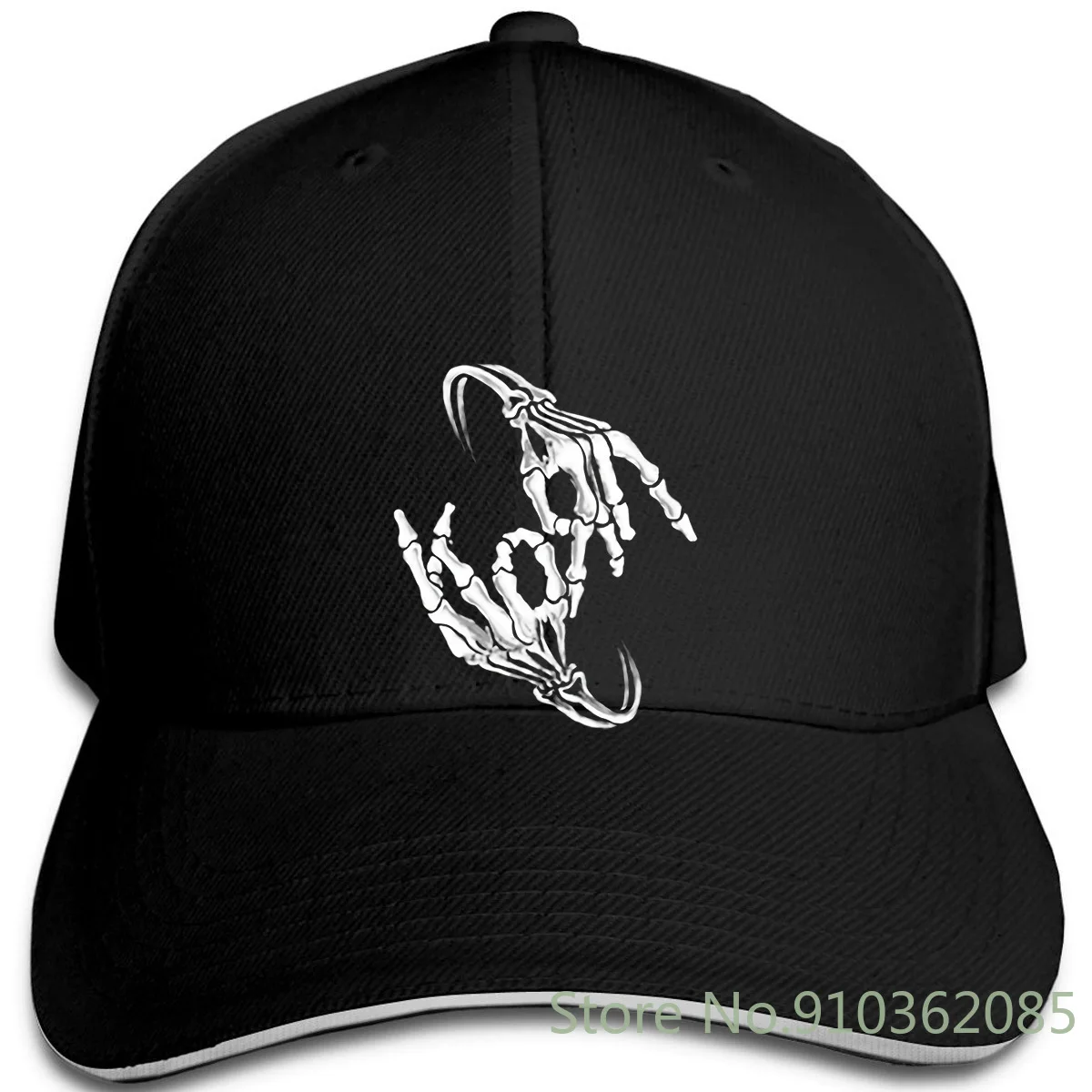 Группа Korn Скелет знак Bone логотип черный брендовая Регулируемая Кепки s Бейсбол