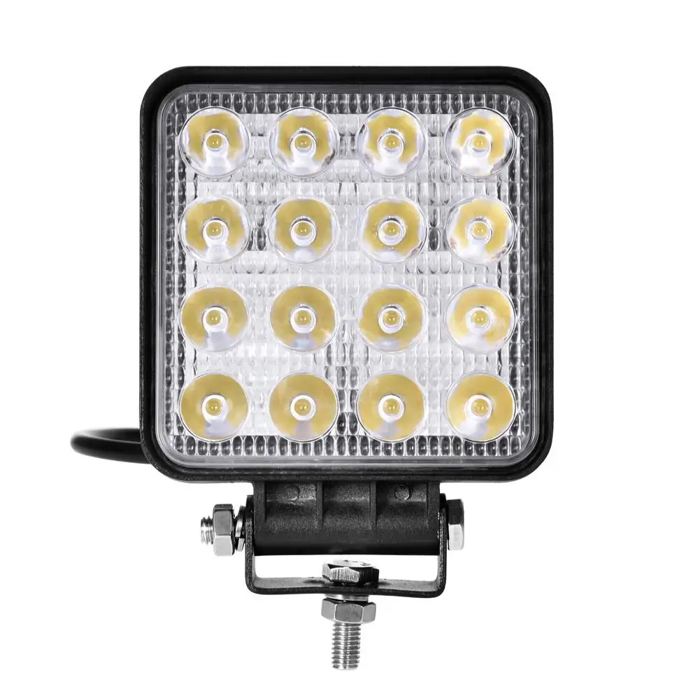  10pcs 6Inch LED Offroad Work Light Bar Flood Spot Combo Beam 27W/48W 12V For Jeep ATV UAZ SUV 4WD 4 - 4000101713830
