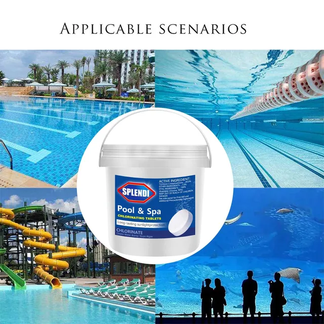 Úszómedence Tisztító Tabletták Fertőtlenítő Klór Azonnali Pezsgő Víz Fertőtlenítés#G3 - Image 4