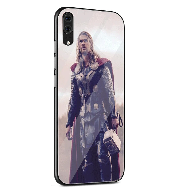 Стеклянный чехол для huawei P30 P20 P10 Y9 Y6 mate 20 Pro Lite P Smart Honor 7A 8X9 10 чехол Тор Marvel Avengers