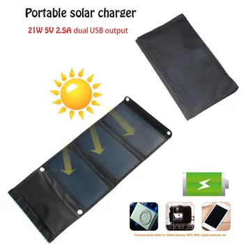 

Durable Solar Charger Phone Accessory Monocrystalline Silicon Tool Solar Power Bank Outdoors Camp 5V Solar Panel Outdoor Travel
