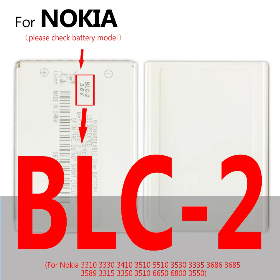 Аккумулятор для мобильного телефона аккумулятор Nokia 3310 3330 3410 3510 5510 3530 3335 3686 3685 3589