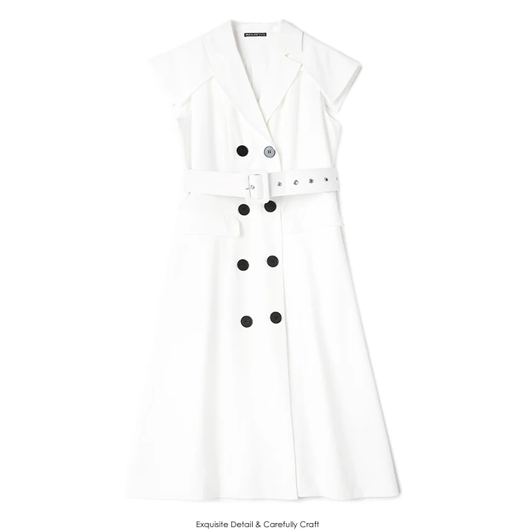 RMOJUL summer wear women's clothing style restoring ancient ways lapel double-breasted vest long dress in SW