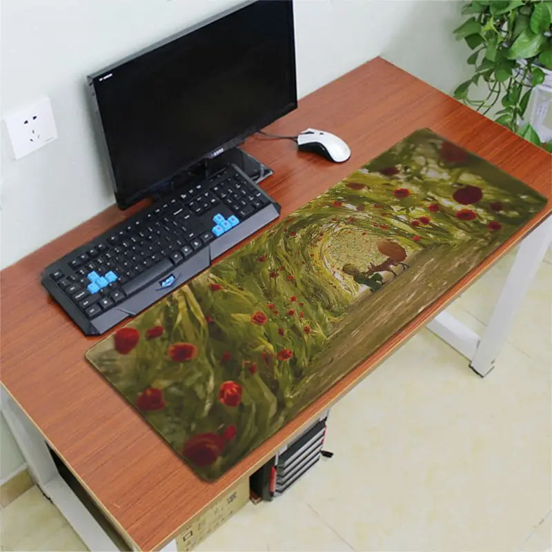 Lock Edge 40X90cm Babaite Маленький принц и лиса силиконовый большой/маленький коврик для мыши игра скорость/Управление версия большой игровой коврик для мыши - Цвет: Lock Edge 40X90cm