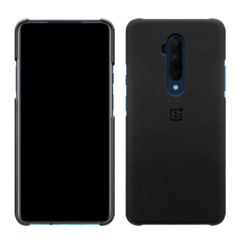 HD1903 Официальный чехол Oneplus 7T(оптовые цены) Oneplus 7T Pro силиконовый нейлоновый чехол с песчаником Karbon - Цвет: Sandstone Black