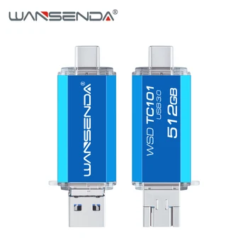 

WANSENDA OTG USB Flash Drive 3 in 1 USB 3.0 Type-C Micro Usb Stick Pen Drive 512GB 256GB 128GB 64GB 32GB Memory Stick Pendrives