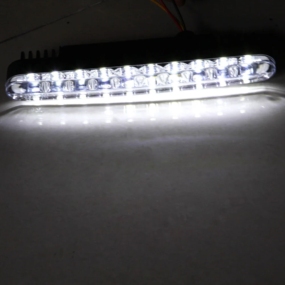 2X Luci Diurne LED 30 LED 12V Per Auto - DRL Bianco Freddo + Indicatori, Ultra Sottili - Foto 4