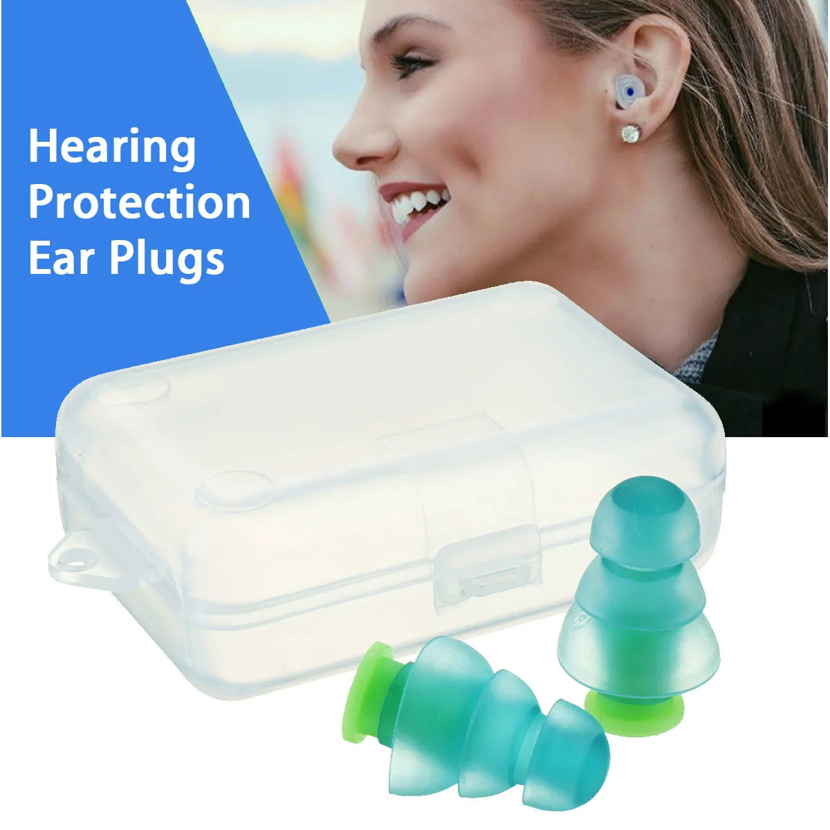 

Hearing Protection Earplugs For Concerts Musician Motorcycles Reusable Silicone Ear plugs Safurance 1 Pair Noise Cancelling