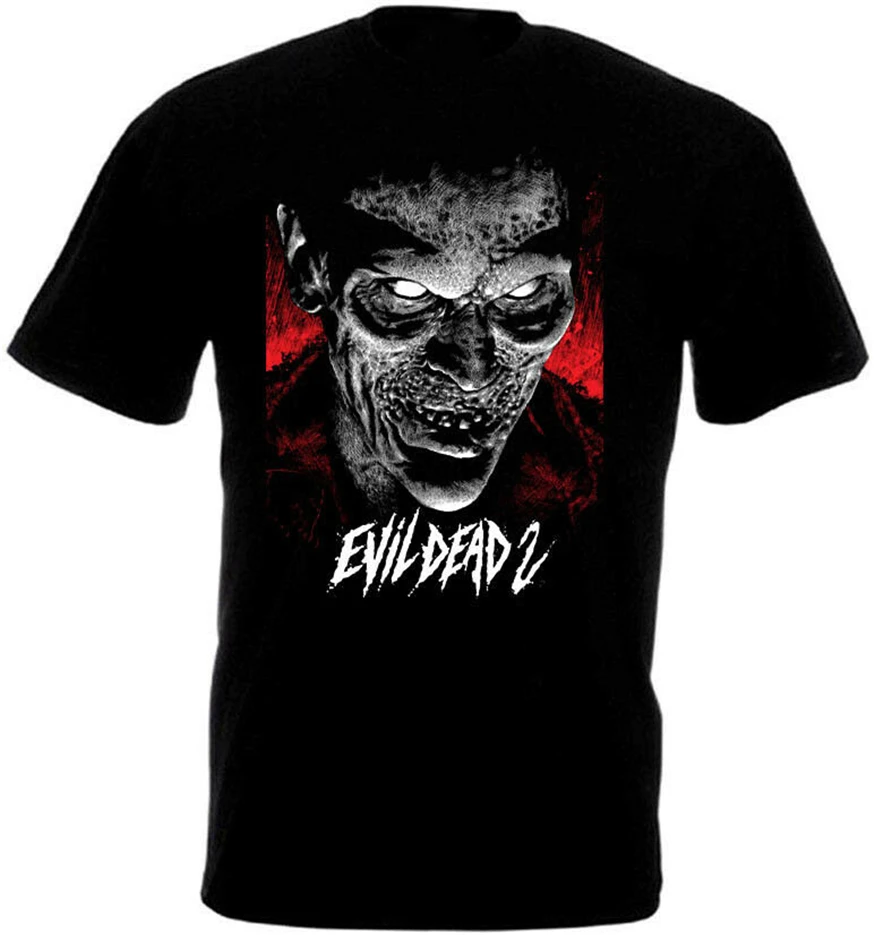 Evil Dead 2 V.11 T Shirt Black Movie Poster Horror All Sizes S-5Xl Brand Fashion Tee | Мужская одежда