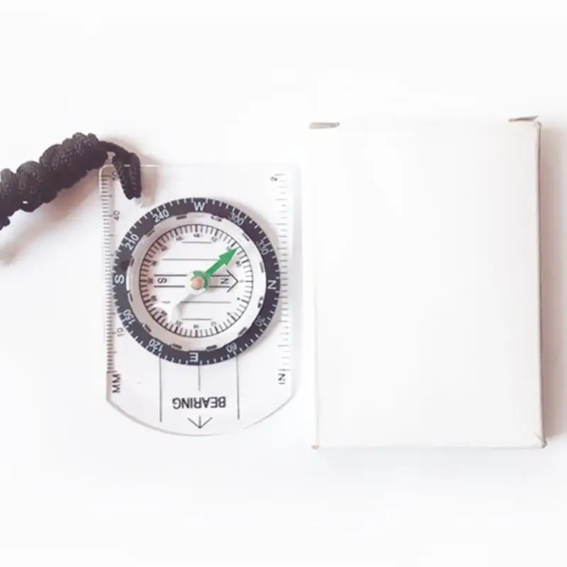 Multifunctional Compass Outdoor Equipment Kompas Portable Compass Map Scale Ruler for Hiking Camping R6
