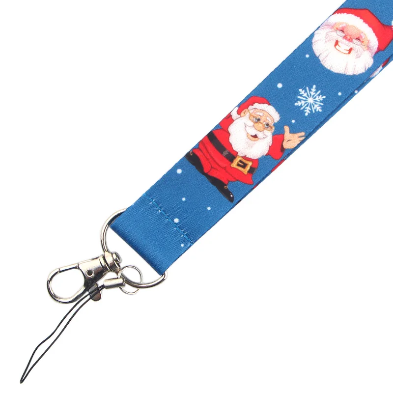 CA484 Santa Claus Christmas Lanyard Neck Strap Lanyard for key ID Card Phone Straps USB Badge holder Hang Rope Lariat Lanyards