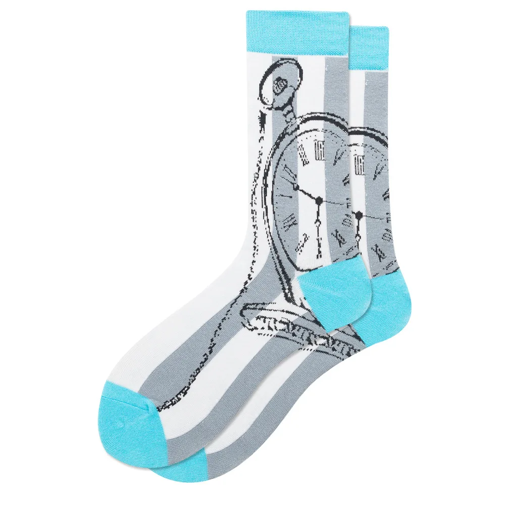 Vibrant Geometric Chess Pattern Cotton Socks - Colorful & Fun Gift