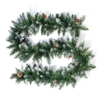 

Christmas Rattan Garland Pine Cones Hanging Fireplace Cane Xmas Tree Home Decor
