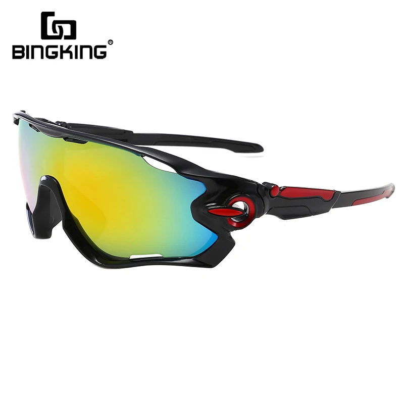 

BINGKING Brand Designer Sunglasses Men Mirror Glasses For Driving Outdoors Men Women Goggles Rubber Nose Pad T029