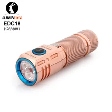 Lumintop EDC18 copper EDC flashlight Side switch Anduril UI 2800Lumens 18650 flashlight with diffuser