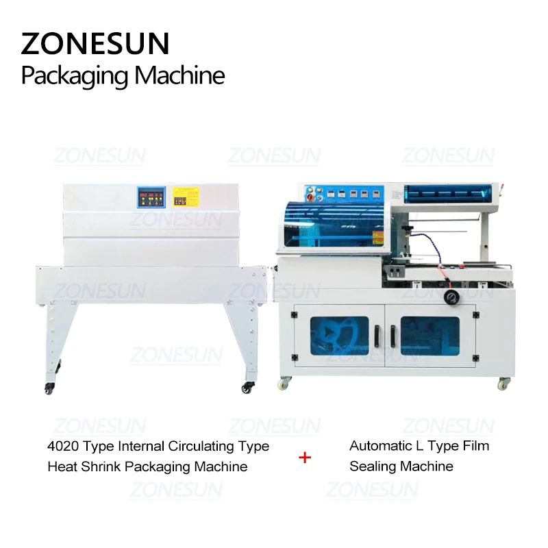 ZONESUN термоусадочная пленка упаковочная машина для косметики книга пищевая CD машина для упаковки печенья