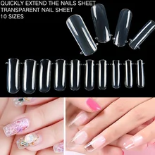100 pçs limpar formas duplas prego sistema completo capa rápida construção gel molde dicas formas de extensão do prego formas superiores para unhas dicas