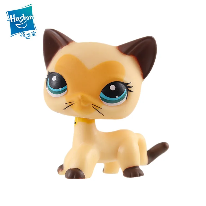 Lps кошка редкий магазин домашних животных Lps игрушка стоящая красная короткая шерсть черная и белая старая примитивная животное детские