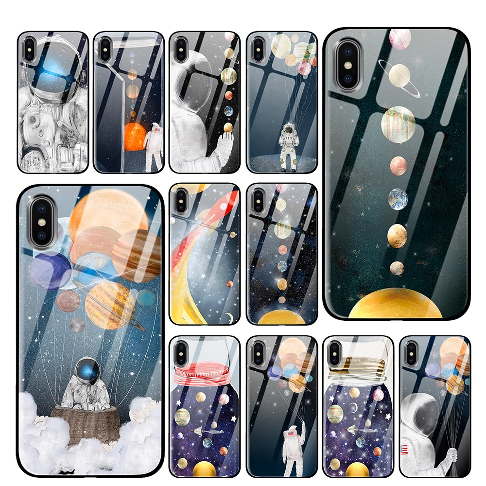 Роскошные Чехлы из закаленного стекла Space star для huawei P30 P20 mate 10 20 Honor 8 9 10 Pro Lite