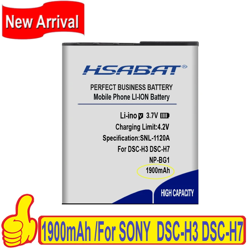 Лидирующий бренд 100% НОВЫЙ 1900 мА/ч NP BG1 Батарея для sony детали Cyber Shot DSC H3 H7 H9 H10 H20 H50