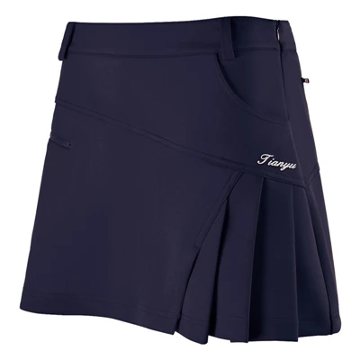 Женская одежда для гольфа; летняя тонкая дышащая Спортивная юбка для похудения; короткая юбка с подкладкой; большие размеры; D0672 - Цвет: Navy Blue