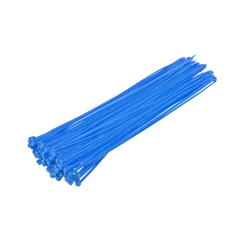 

uxcell 400pcs Cable Zip Ties 200mmx2.5mm Self-Locking Nylon Tie Wraps Blue Single-use Locking Flexible Cable Tie
