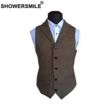 Men's Suit Vest Business Self Cultivation Vest Wedding Groom Vest Retro Herringbone Vest Steampunk Waistcoat