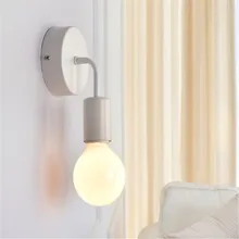 Aplique de pared moderno nórdico de madera para aplique luz casa Vintage Retro Decoración de pared lámpara Edison E27 110V 220V