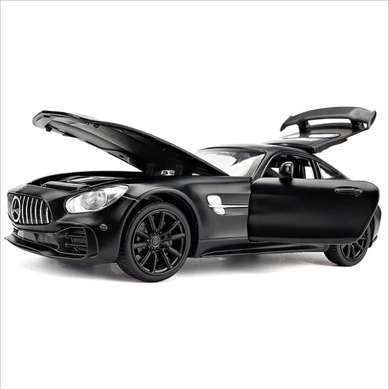 1:32 Mercedes AMG GT металлическая игрушка автомобиль откатный звук и светильник литой