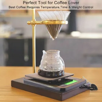 

0.1g Drip Coffee Scale With Timer Electronic Digital Kitchen Scale Electronic Coffee Scale Lcd Electronic Scales Can Be Timed