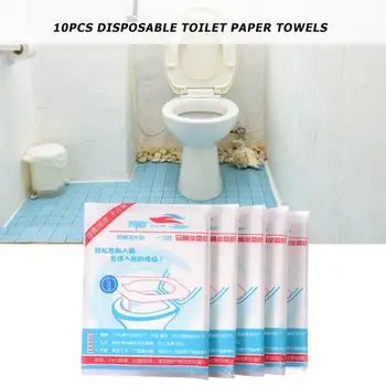 

10pcs Disposable Toilet Seat Cover Home Travel Bathroom Toilet Paper Pads