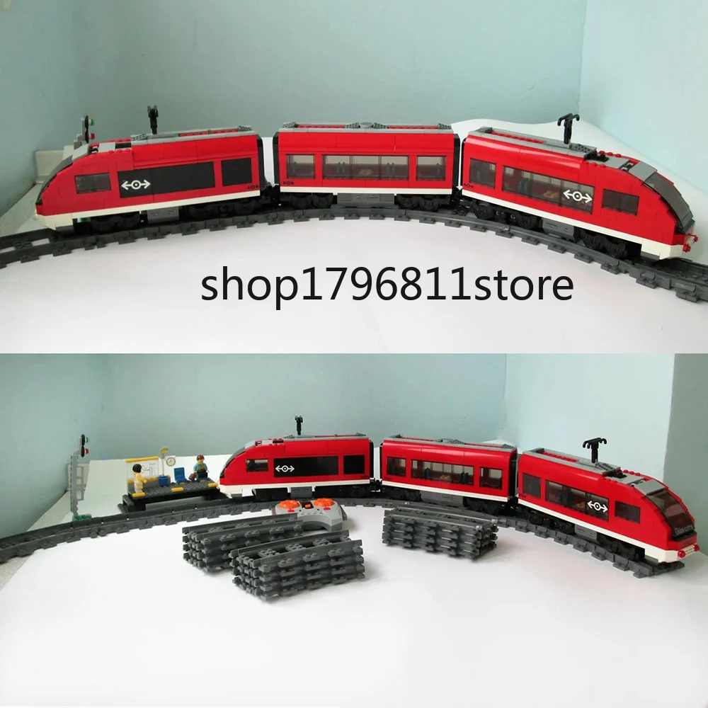 28032, 763 шт, набор моделей для скоростного пассажирского поезда Technic City, строительный блок, 763 шт, кубики, игрушки в подарок, совместимы с городским 7638