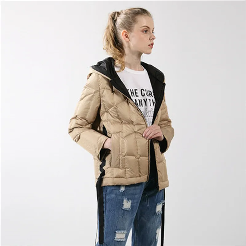 Chaqueta corta para nignas nuevo parrafo invierno grueso calido moda casual con capucha ropa de invierno