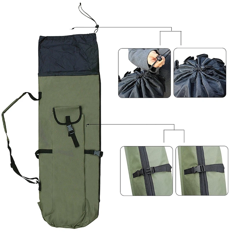  Fishing Bags Portable Multifunction Nylon Fishing Rod Storage Case Canvas Reel Organizer Travel Car