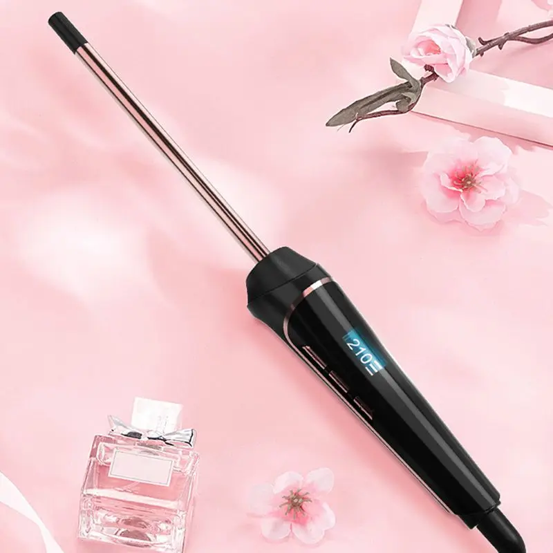 

Universal Hair Curler Electroplating Hair Curling Wand with LCD Display Screen