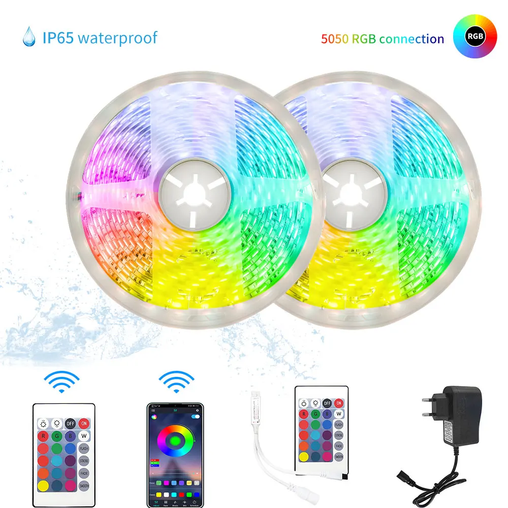 RGB Светодиодная лента 12 В SMD 5050 светильник s полоса WIFI Голосовое управление Умный